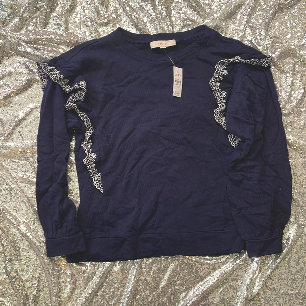 LOFT BNWT  pullover mid weight shirt. Sz L